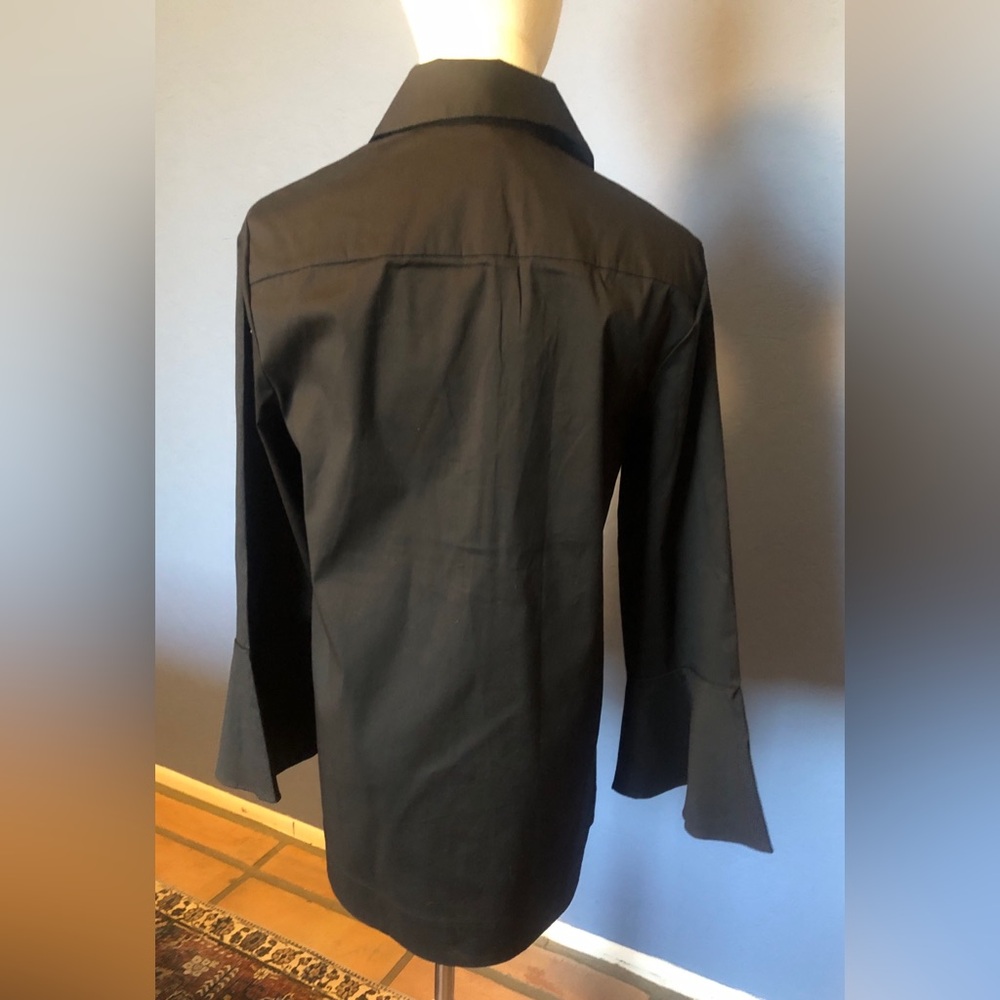 NWT Chico’s Black Label Poplin Top - Picture 8 of 9